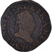 Coin, France, Henri III, Double Tournois, 1589, Rouen, VF(20-25), Copper