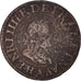 Moeda, França, Henri IV, Double Tournois, 1607, Paris, VF(20-25), Cobre