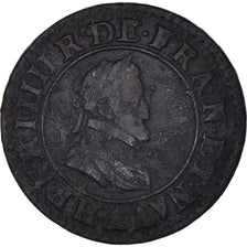 Coin, France, Henri IV, Double Tournois, 1598, Paris, EF(40-45), Copper
