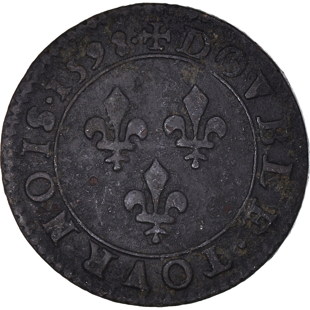Monnaie, France, Henri IV, Double Tournois, 1598, Paris, TTB, Cuivre, CGKL:222