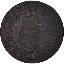 Moneta, Francia, Henri IV, Double Tournois, 1600, Paris, BB, Rame, CGKL:222