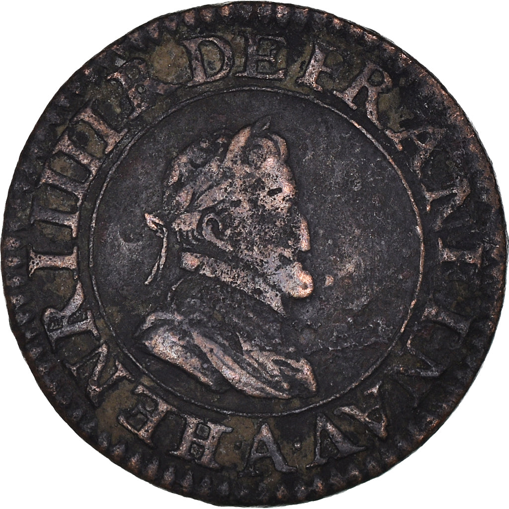 Munten, Frankrijk, Henri IV, Double Tournois, 1606, Paris, ZF, Koper, CGKL:222