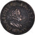 Moeda, França, Henri IV, Double Tournois, 1606, Paris, EF(40-45), Cobre