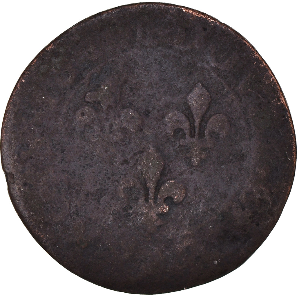 Coin, France, Henri IV, Double Tournois, 1610 ?, Lyon, VF(20-25), Copper