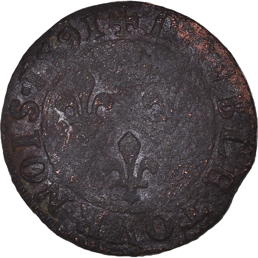 Münze, Frankreich, Henri IV, Double Tournois, 1591, Châlons-Sur-Marne, S