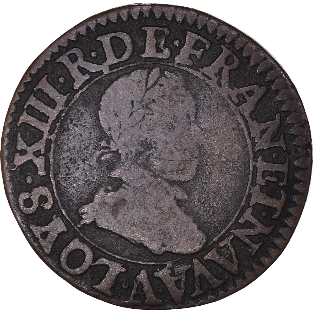 Münze, Frankreich, Louis XIII, Double Tournois, 1611, Paris, S+, Kupfer