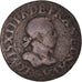 Munten, Frankrijk, Louis XIII, Double Tournois, 1615, Amiens, FR, Koper