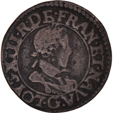 Monnaie, France, Louis XIII, Double Tournois, 1619, Poitiers, TB+, Cuivre