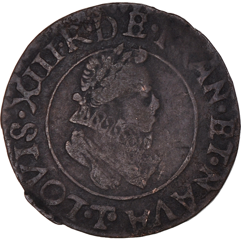 Monnaie, France, Louis XIII, Double Tournois, 1616, Nantes, TB+, Cuivre