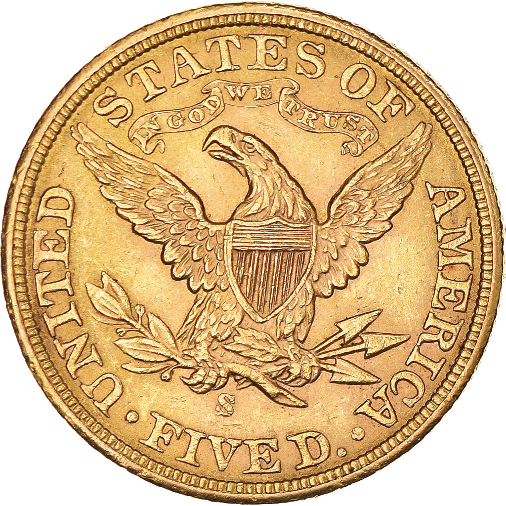 Moneta, Stati Uniti, Coronet Head, $5, Half Eagle, 1903, U.S. Mint, San