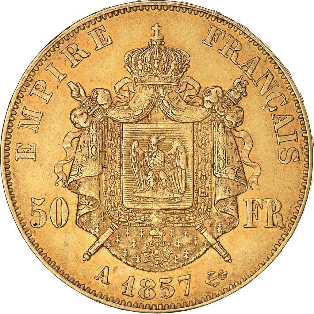 Monnaie, France, Napoleon III, Napoléon III, 50 Francs, 1857, Paris, TTB, Or