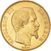 Moneda, Francia, Napoleon III, Napoléon III, 50 Francs, 1855, Paris, MBC, Oro