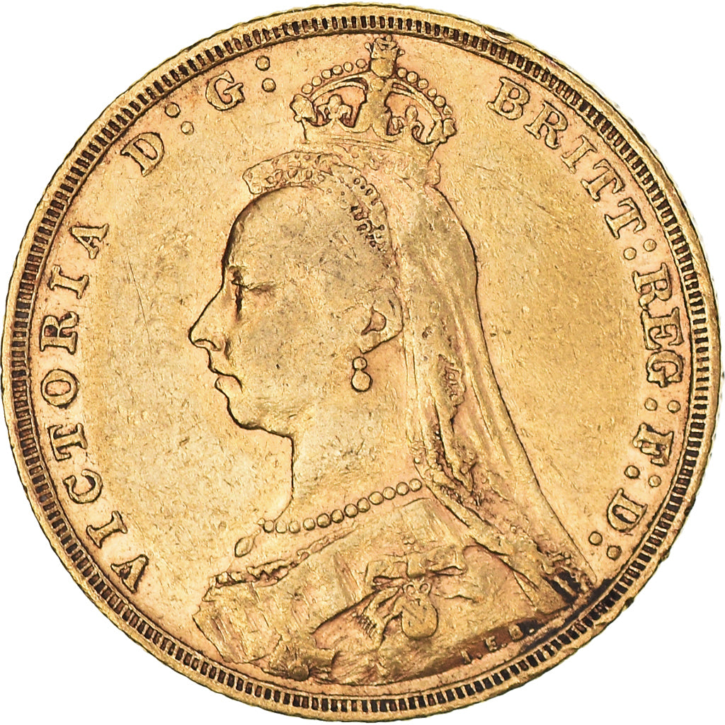 Coin, Australia, Victoria, Sovereign, 1892, Melbourne, EF(40-45), Gold, KM:10