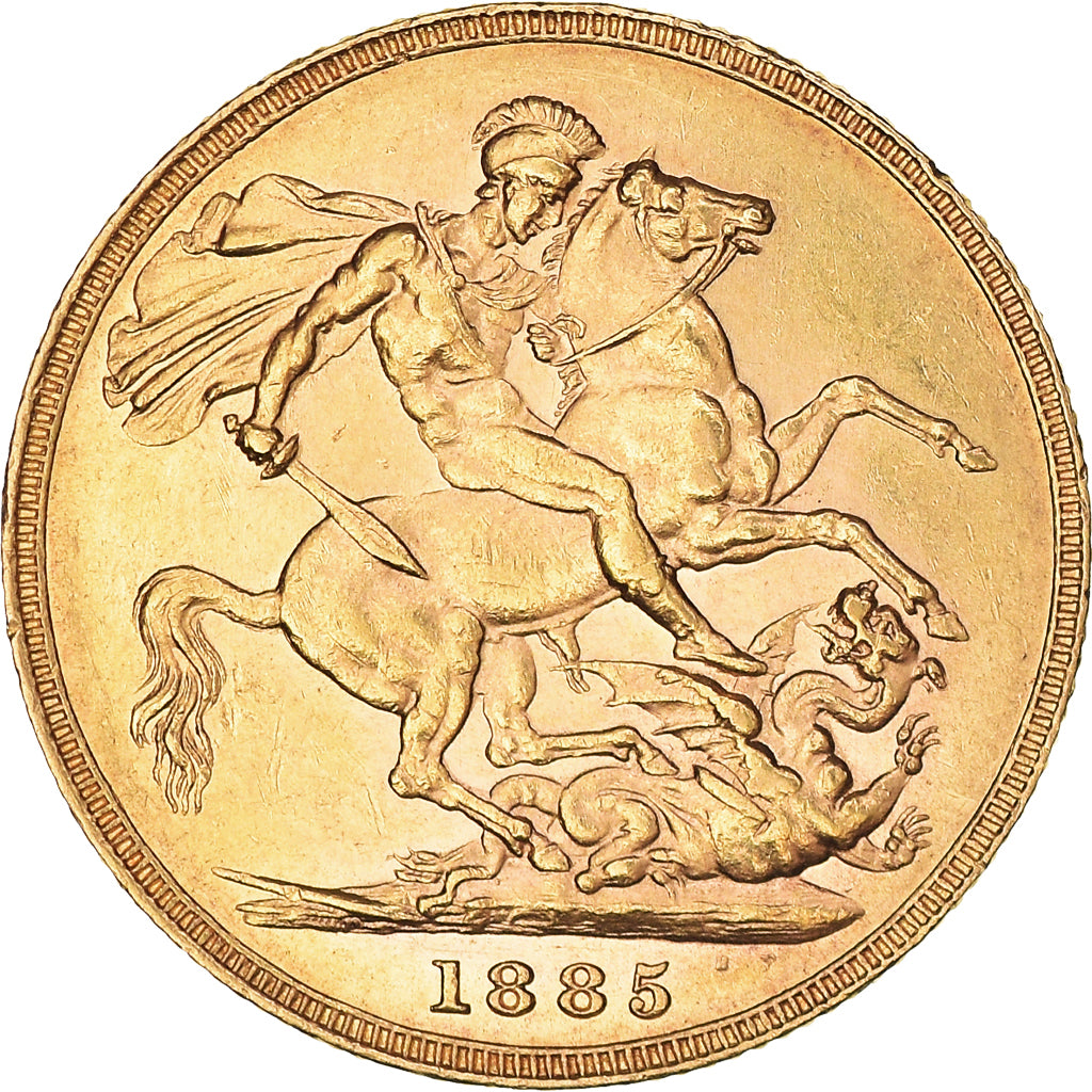 Monnaie, Australie, Victoria, Sovereign, 1885, Melbourne, TTB, Or, KM:7