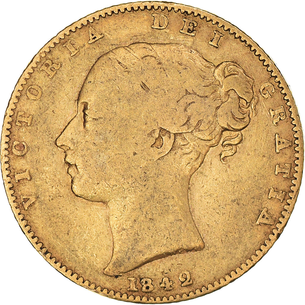 Coin, Great Britain, Victoria, Sovereign, 1842, London, VF(30-35), Gold