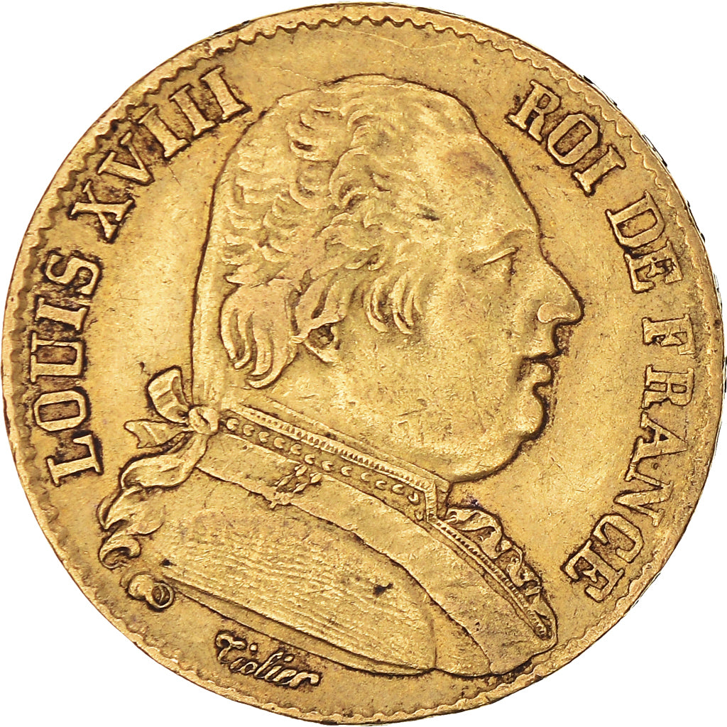 Münze, Frankreich, Louis XVIII, Louis XVIII, 20 Francs, 1814, Paris, SS, Gold