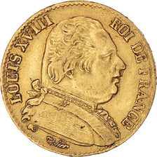 Münze, Frankreich, Louis XVIII, Louis XVIII, 20 Francs, 1814, Paris, SS, Gold