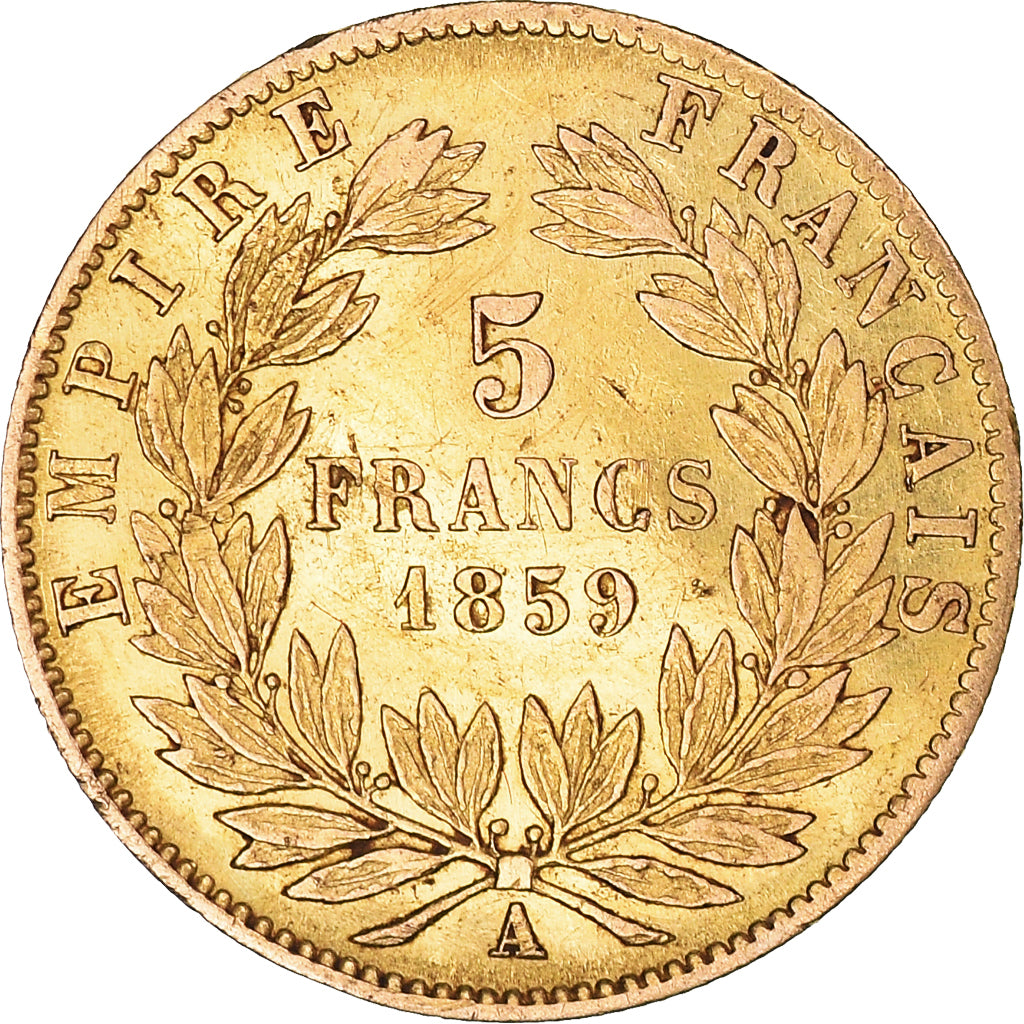 Monnaie, France, Napoleon III, Napoléon III, 5 Francs, 1859, Paris, TTB, Or