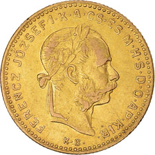Münze, Ungarn, Franz Joseph I, 4 Forint 10 Francs, 1887, Kremnitz, SS, Gold