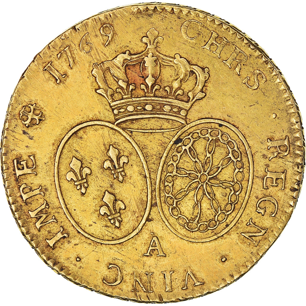 Moeda, França, Double Louis d'or au bandeau, 1769 (2e sem.), Paris, AU(50-53)