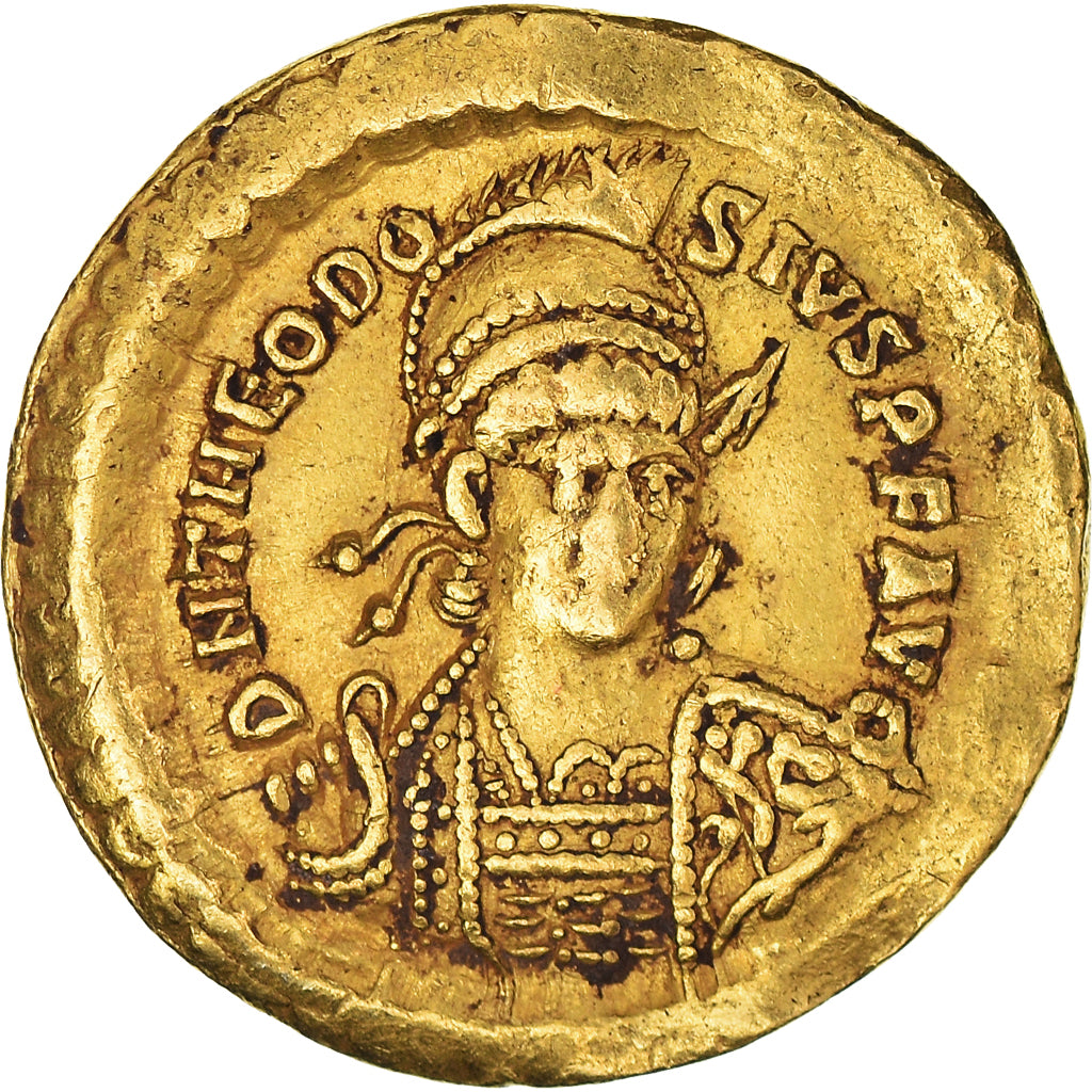Coin, Theodosius II, Solidus, 431-432, Constantinople, EF(40-45), Gold, RIC:257
