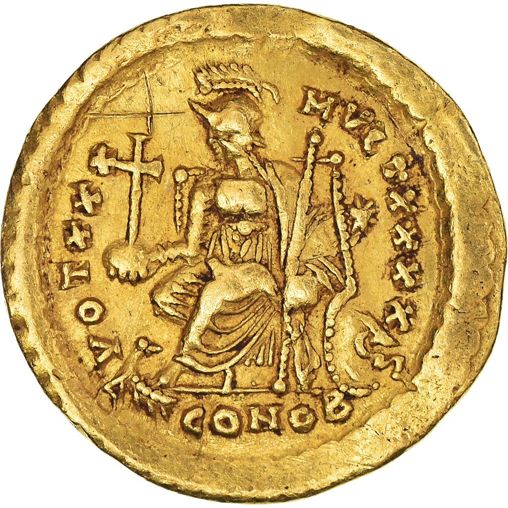 Coin, Theodosius II, Solidus, 431-432, Constantinople, EF(40-45), Gold, RIC:257