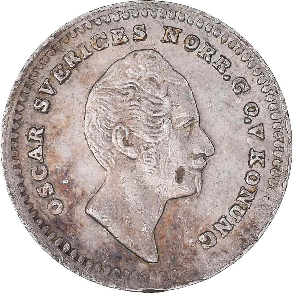 Monnaie, Suède, Oscar I, 1/32 Riksdaler, 1853, TTB, Argent, KM:681