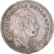 Monnaie, Suède, Oscar I, 1/32 Riksdaler, 1853, TTB, Argent, KM:681