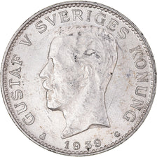 Coin, Sweden, Gustaf V, Krona, 1939, EF(40-45), Silver, KM:786.2