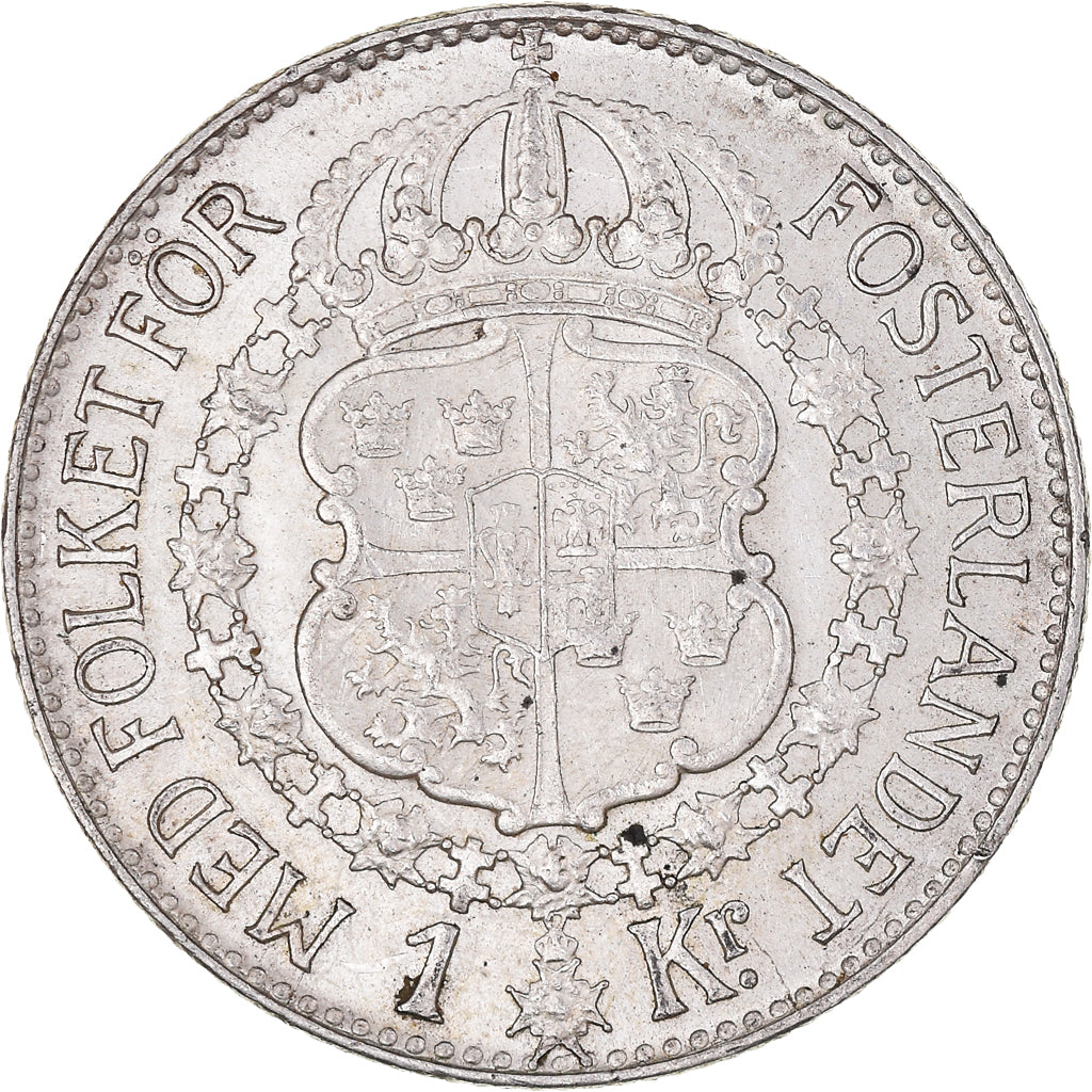 Coin, Sweden, Gustaf V, Krona, 1939, EF(40-45), Silver, KM:786.2