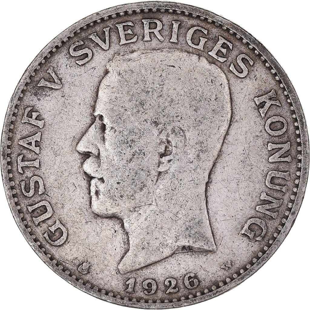 Coin, Sweden, Gustaf V, Krona, 1926, VF(30-35), Silver, KM:786.2