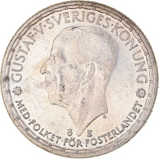 Coin, Sweden, Gustaf V, 2 Kronor, 1949, EF(40-45), Silver, KM:815