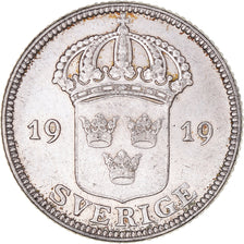 Coin, Sweden, Gustaf V, 50 Öre, 1919, AU(50-53), Silver, KM:788