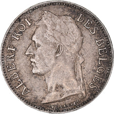 Moneda, Congo belga, Albert I, 50 Centimes, 1922, BC+, Cobre - níquel, KM:22
