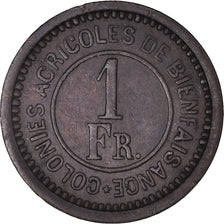 gettone, Francia, Colonies Agricoles de Bienfaisance, 1 Franc, MB+, Rame