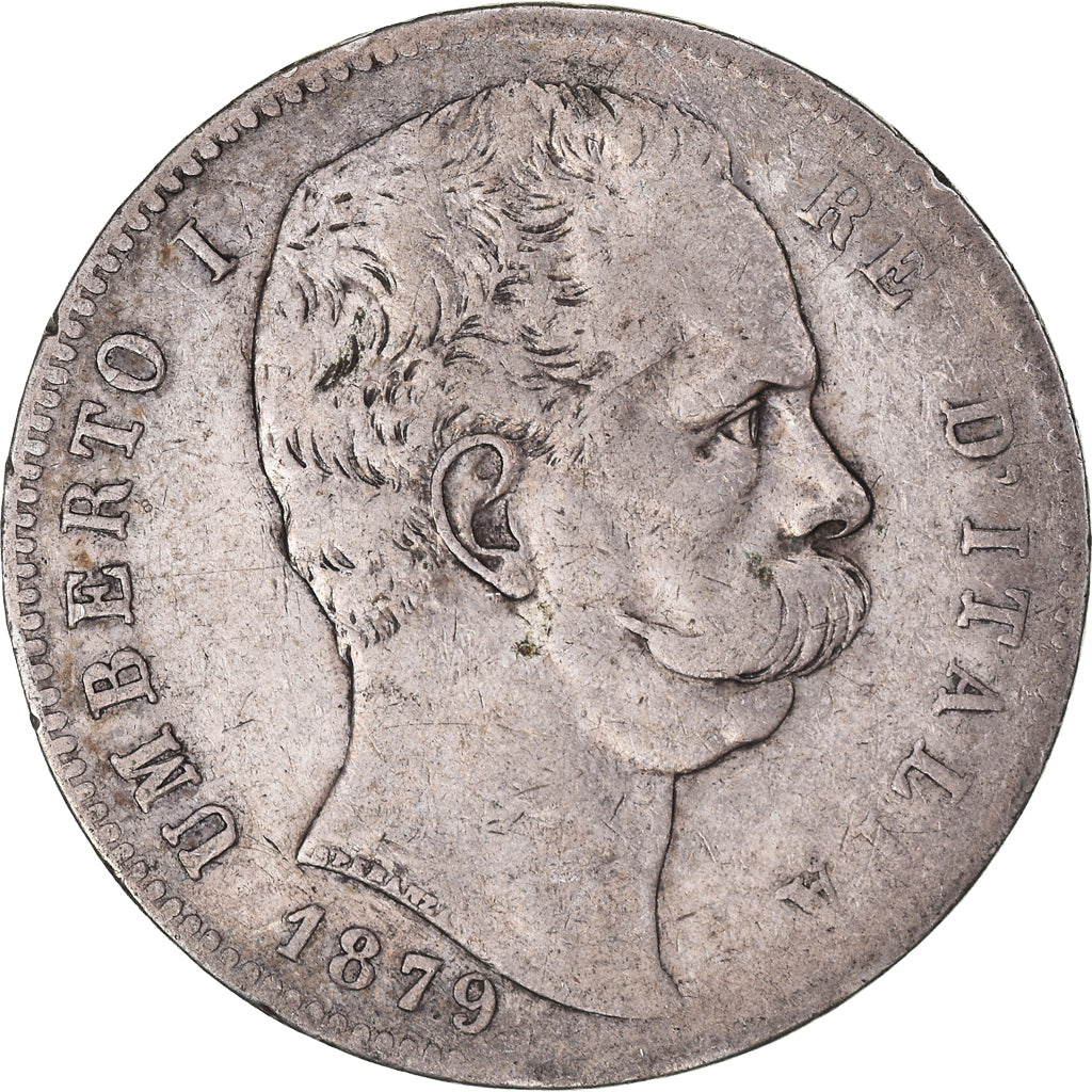 Monnaie, Italie, Umberto I, 5 Lire, 1879, Rome, TB+, Argent, KM:20
