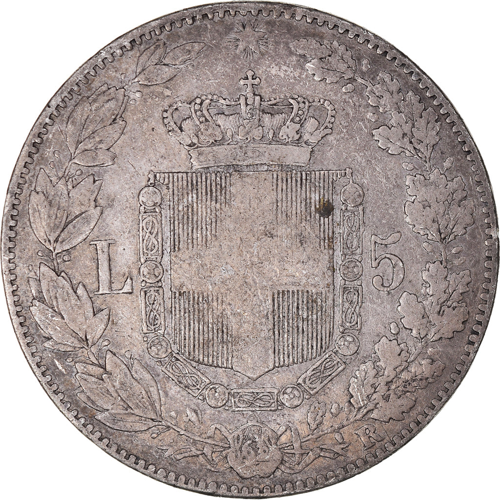 Monnaie, Italie, Umberto I, 5 Lire, 1879, Rome, TB+, Argent, KM:20