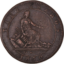 Coin, Spain, Provisional Government, 10 Centimos, 1870, VF(30-35), Copper