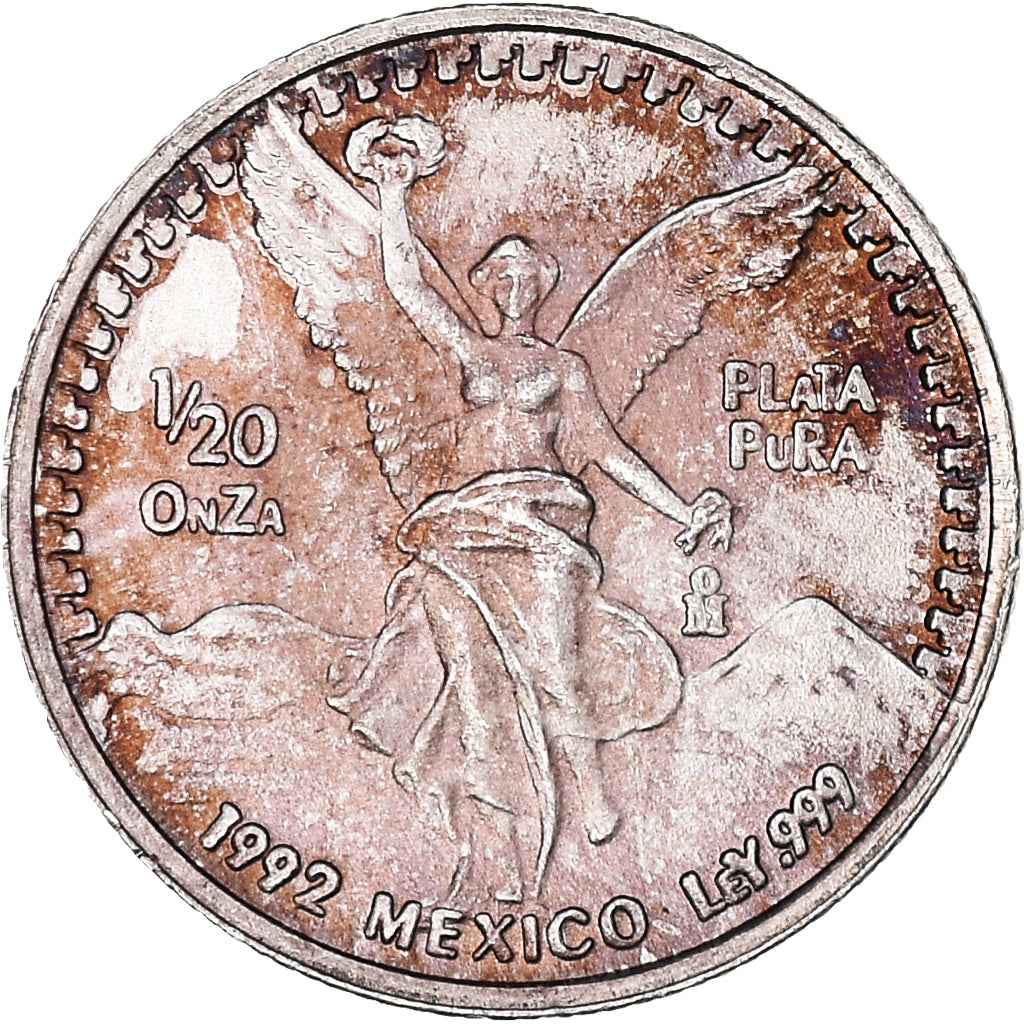 Moeda, México, 1/20 Onza, 1/20 Troy Ounce of Silver, 1992, Mexico City