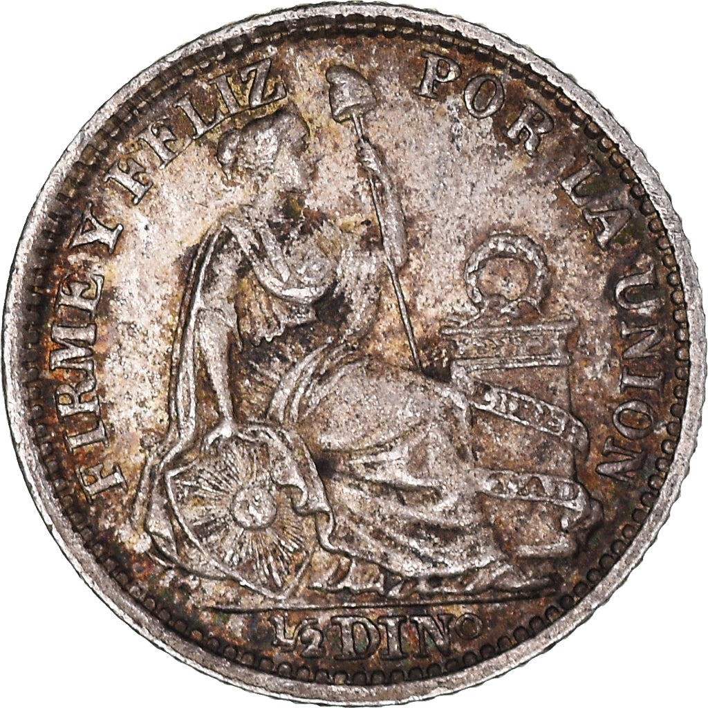 Coin, Peru, 1/2 Dinero, 1899, Lima, AU(50-53), Silver, KM:206.2