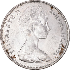 Coin, Bahamas, Elizabeth II, Dollar, 1969, AU(55-58), Silver, KM:8