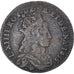 Moneta, Francia, Louis XIV, Liard de France au buste juvénile, deuxième type