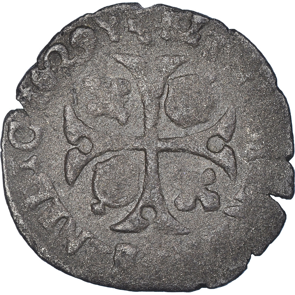 Munten, Frankrijk, Louis XIII, Douzain huguenot, 1629, La Rochelle, FR, Billon