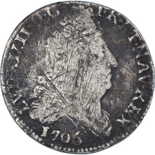 Coin, France, Louis XIV, 10 Sols aux insignes, 10 Sols-1/8 Ecu, 1706, Rennes