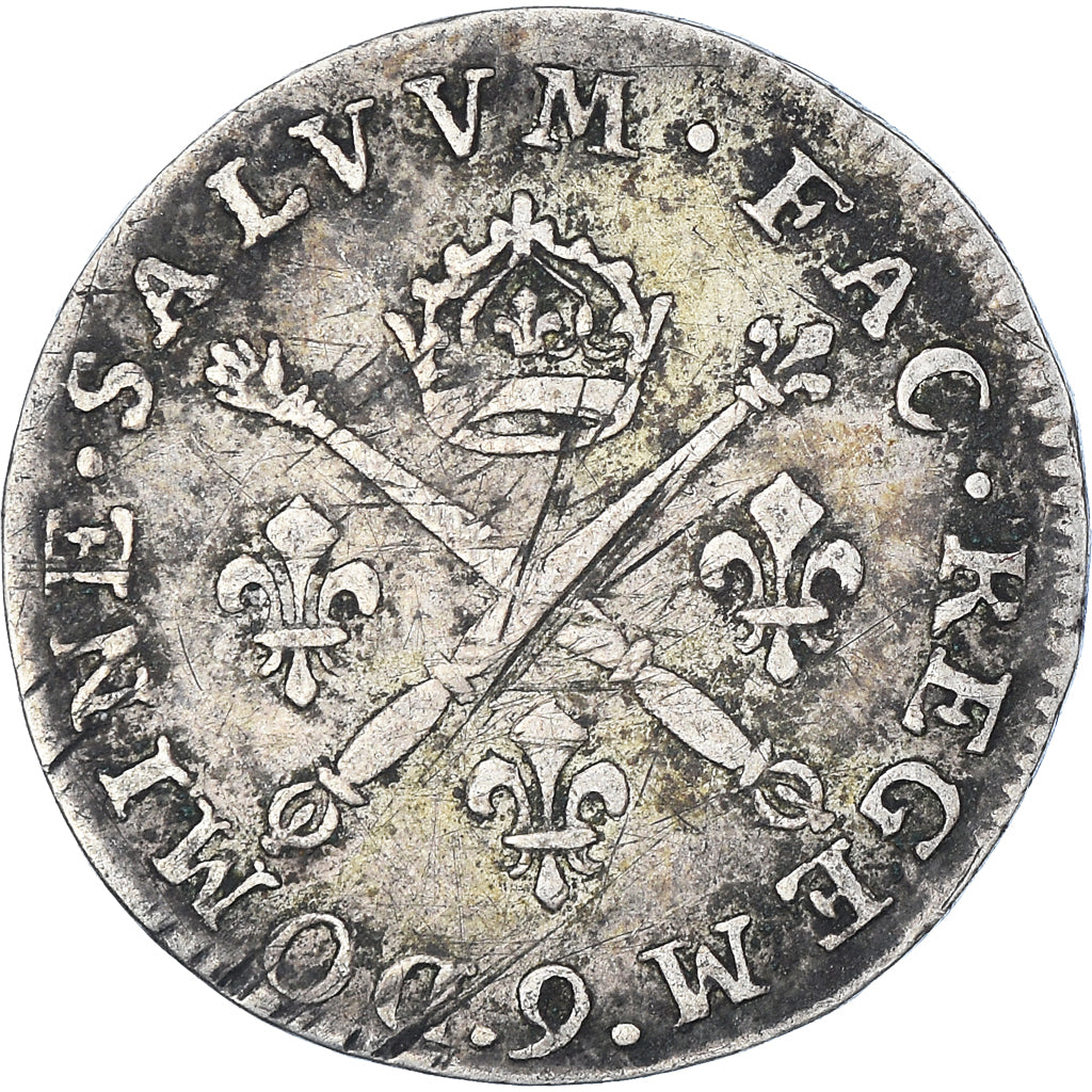 Coin, France, Louis XIV, 10 Sols aux insignes, 10 Sols-1/8 Ecu, 1706, Rennes