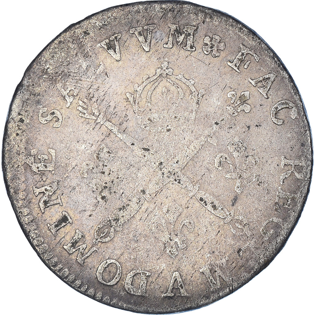 Moeda, França, Louis XIV, 10 Sols aux insignes, 10 Sols-1/8 Ecu, 1704, Paris