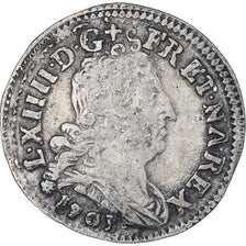 Moeda, França, Louis XIV, 5 Sols aux insignes, 5 Sols, 1/16 ECU, 1703