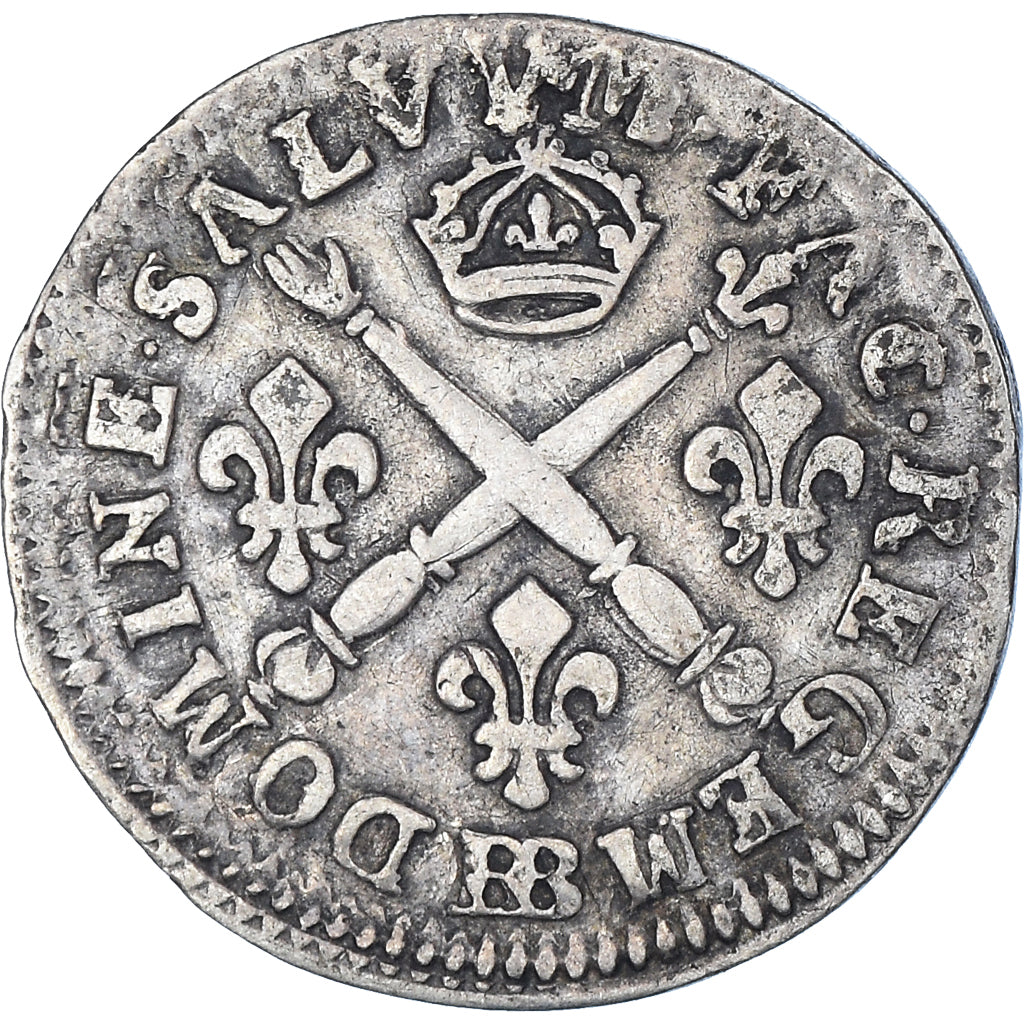 Moneda, Francia, Louis XIV, 5 Sols aux insignes, 5 Sols, 1/16 ECU, 1703