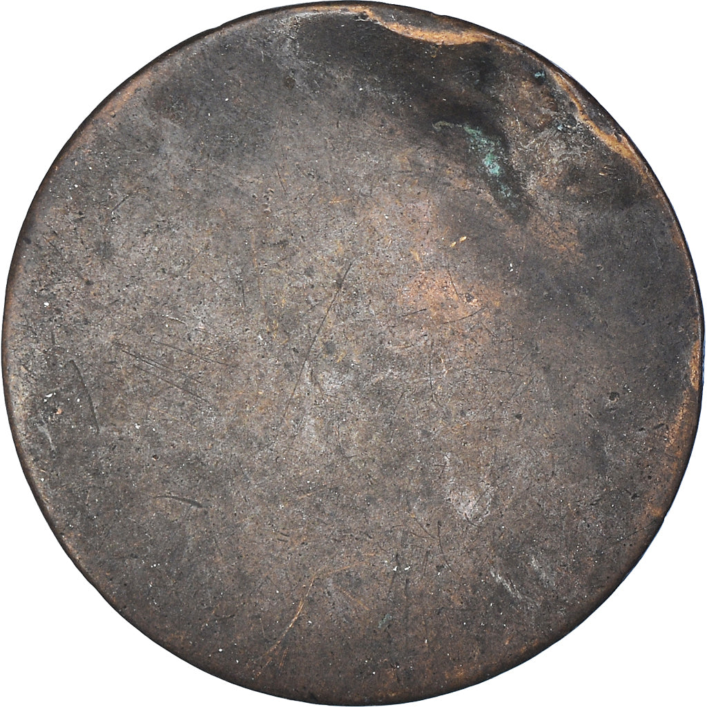 Coin, FRENCH COLONIES, Sol tampé, VF(30-35), Billon, Lecompte:278a