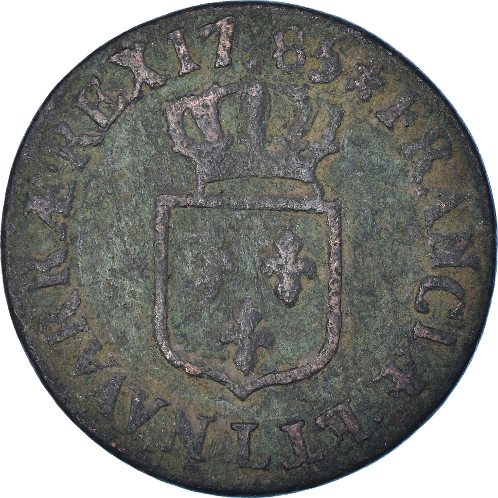 Monnaie, France, Louis XVI, 1/2 Sol ou 1/2 sou, 1/2 Sol, 1785, Bayonne, TB
